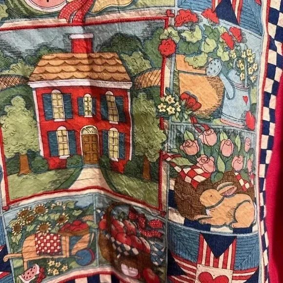 Vintage Button Up Patchwork Sweater Size Large - Picture 10 of 12